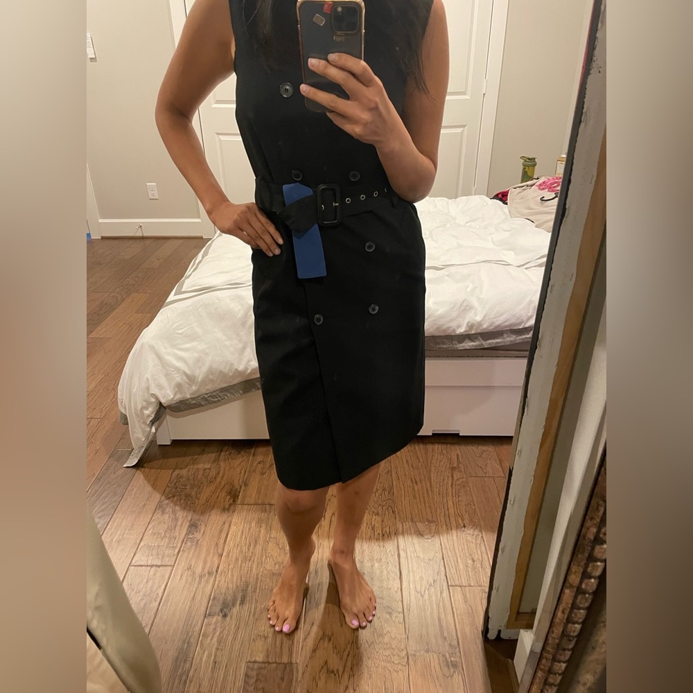 Trench dress sleeveless - small
